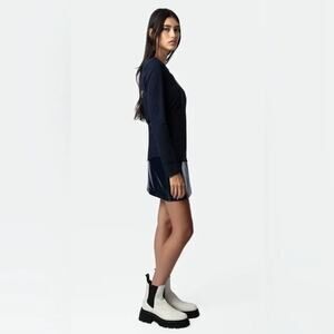 NIB Zadig & Voltaire Ride Chelsea Semy-Shiny Boot Ice Sz:FR39/US8  $648